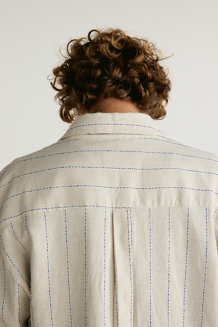 Standard Striped Shirt - Beige