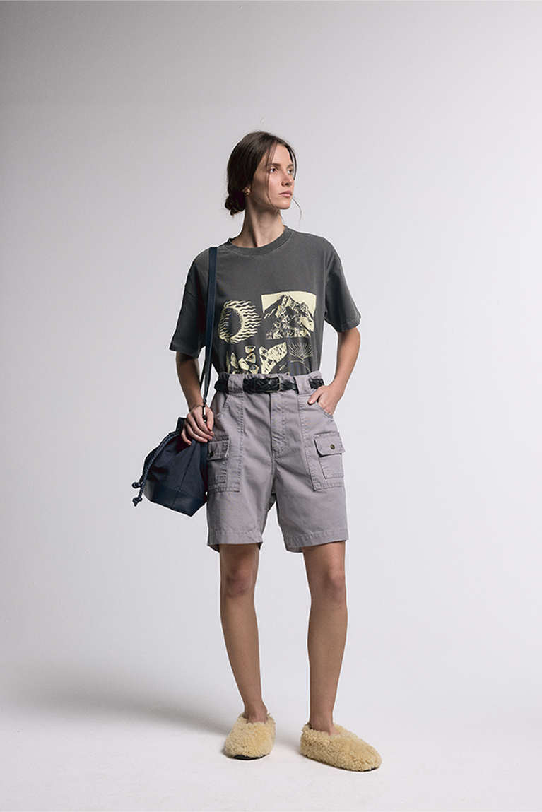 Grey Cargo Shorts