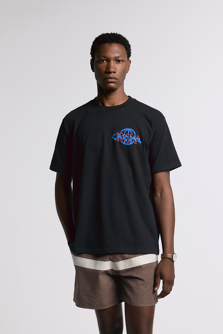 Striped Brown Boardshort - hover