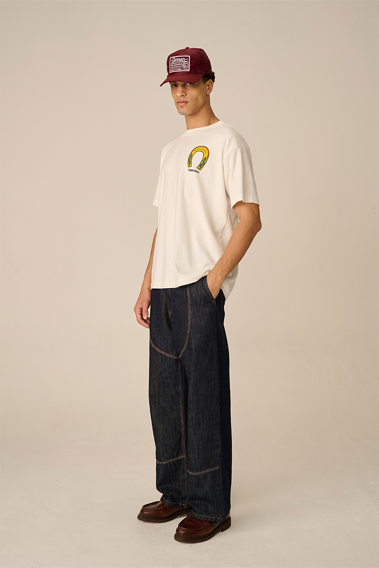Double Knee Raw Denim Pants