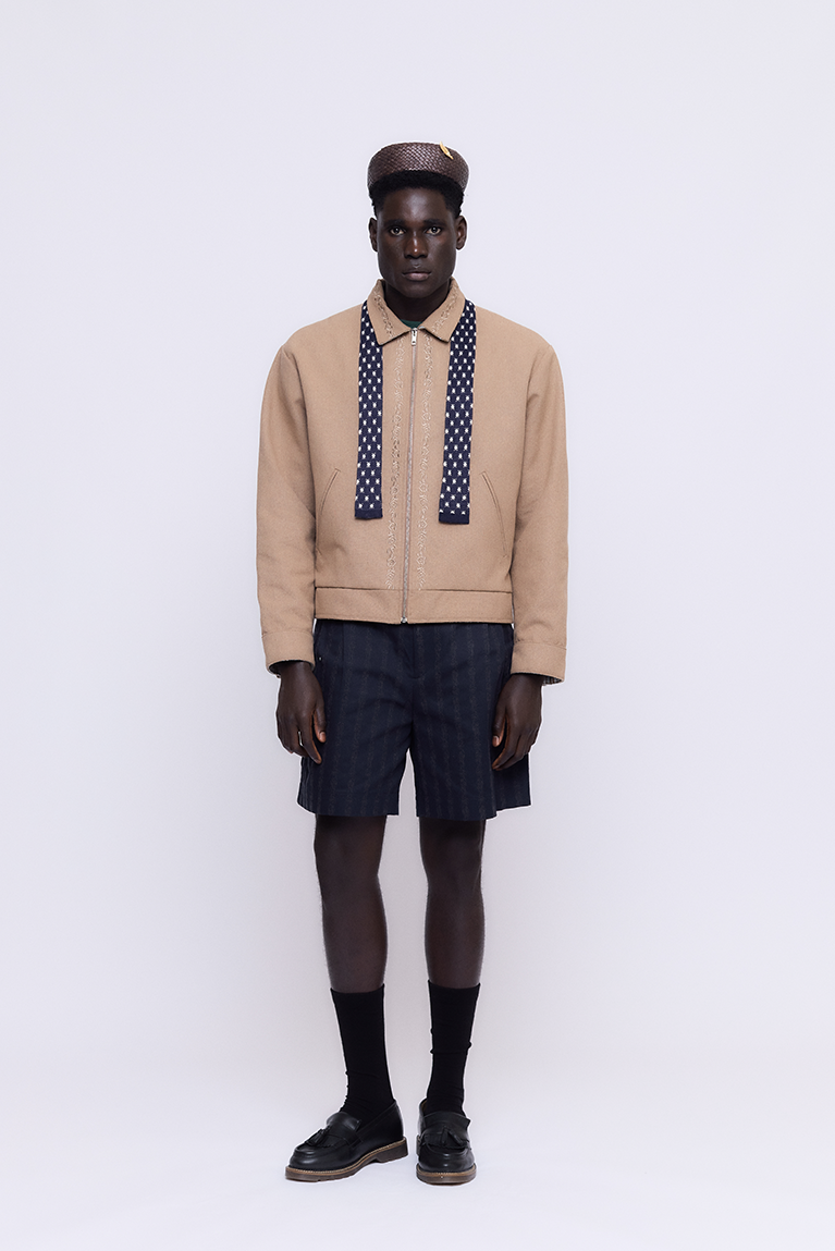 Carnan x CP Pinstrip Navy Shorts - hover