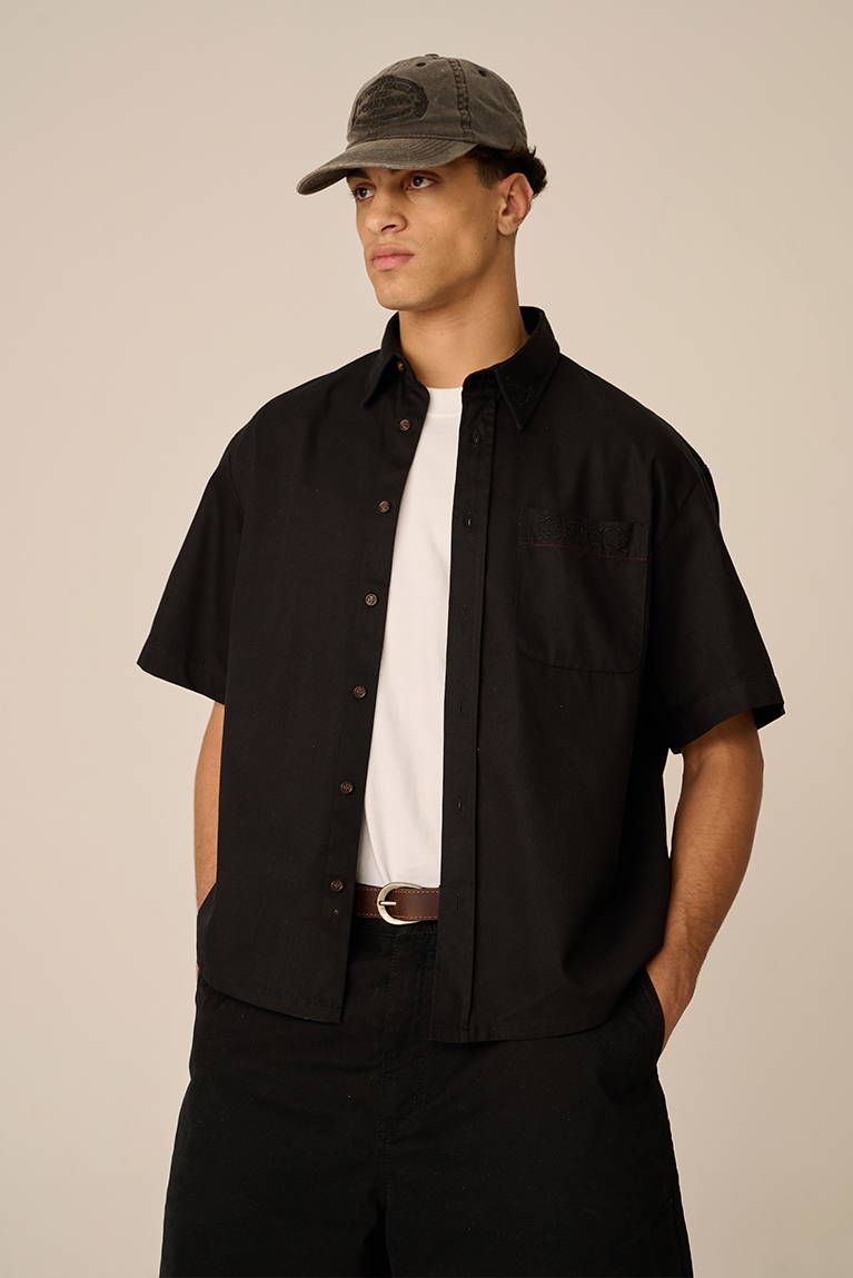 Black Short Sleeve Shirt - hover