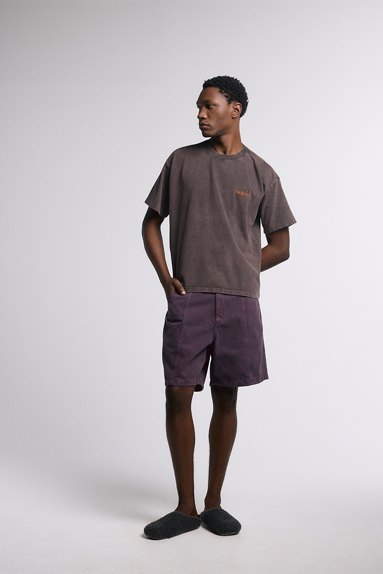 Boxy Premium T-shirt - Washed Brown - hover