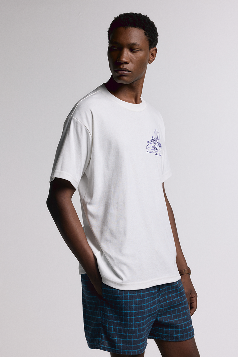 Pen Drawing Heavy T-shirt - Off