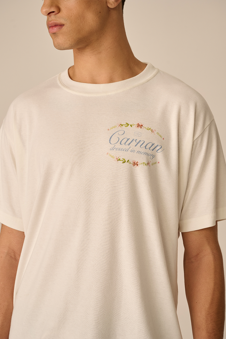 Porcelain Plate Heavy T-shirt - Off
