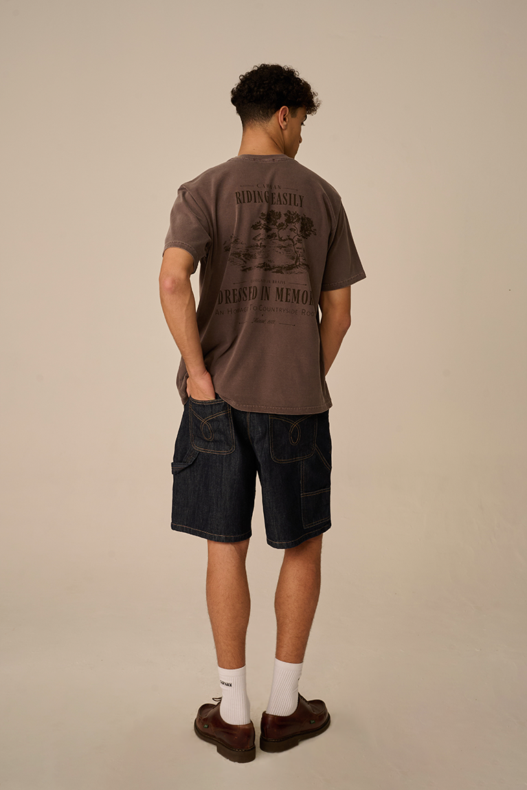 Double Knee Denim Shorts