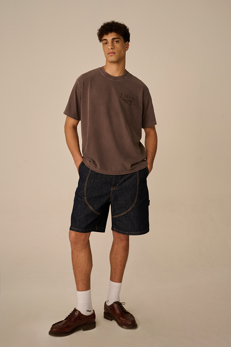 Double Knee Denim Shorts