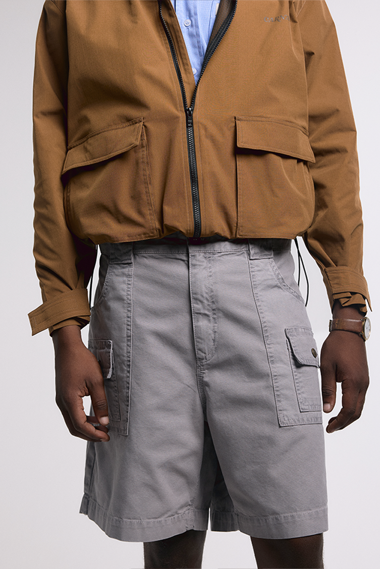 Grey Cargo Shorts