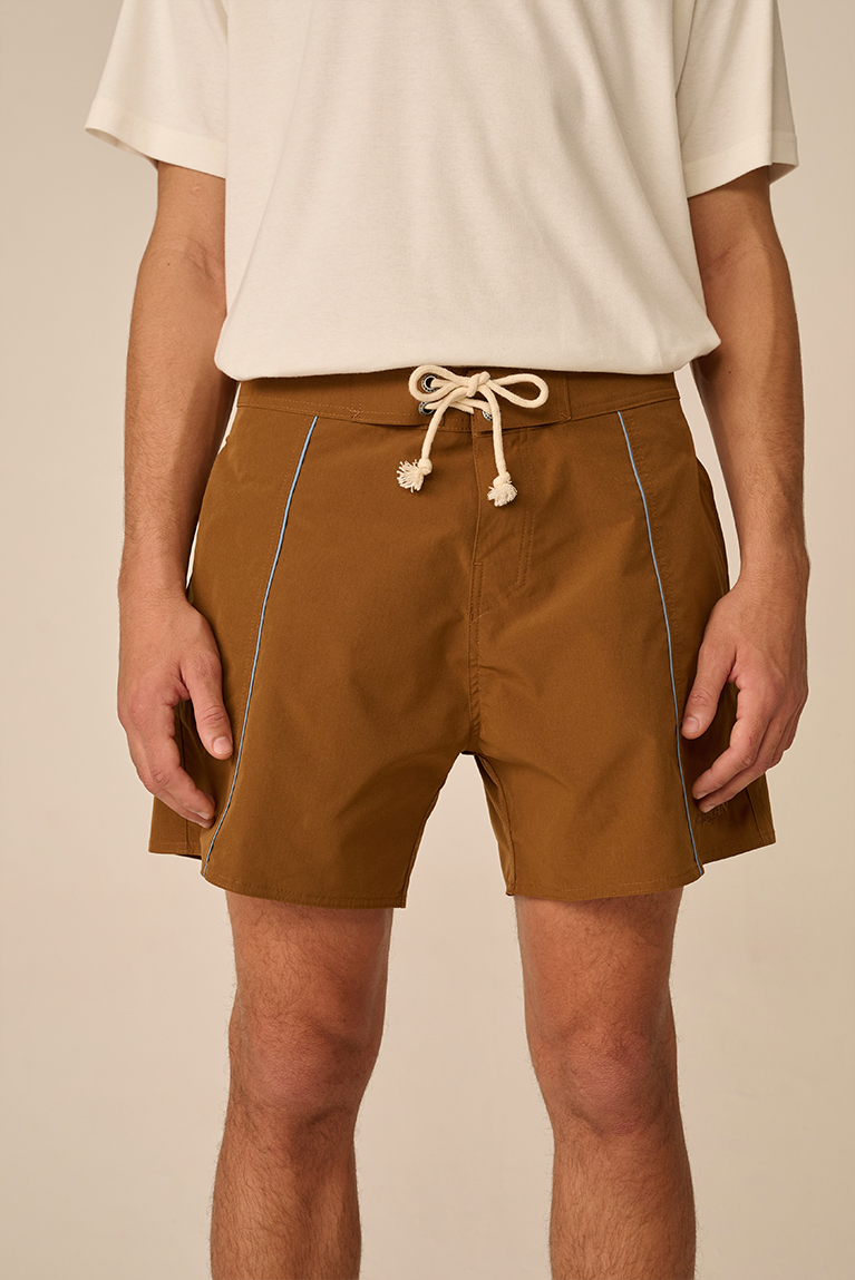 Brown Clipping Boardshort