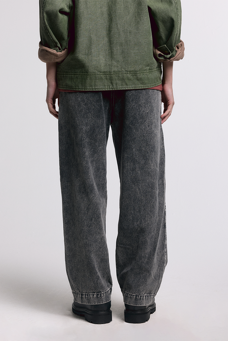 Washed Black Twill Pants
