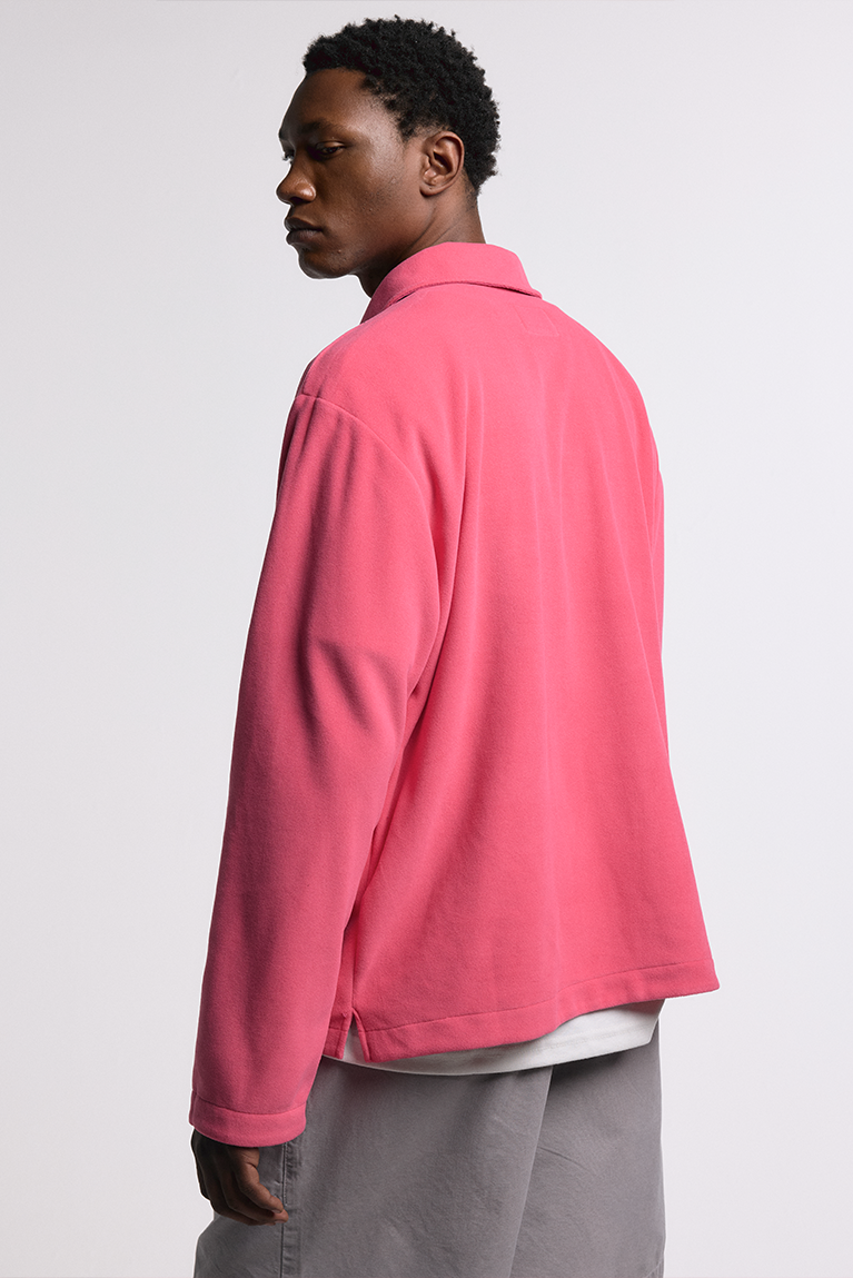 Fleece Rugby Polo - Pink