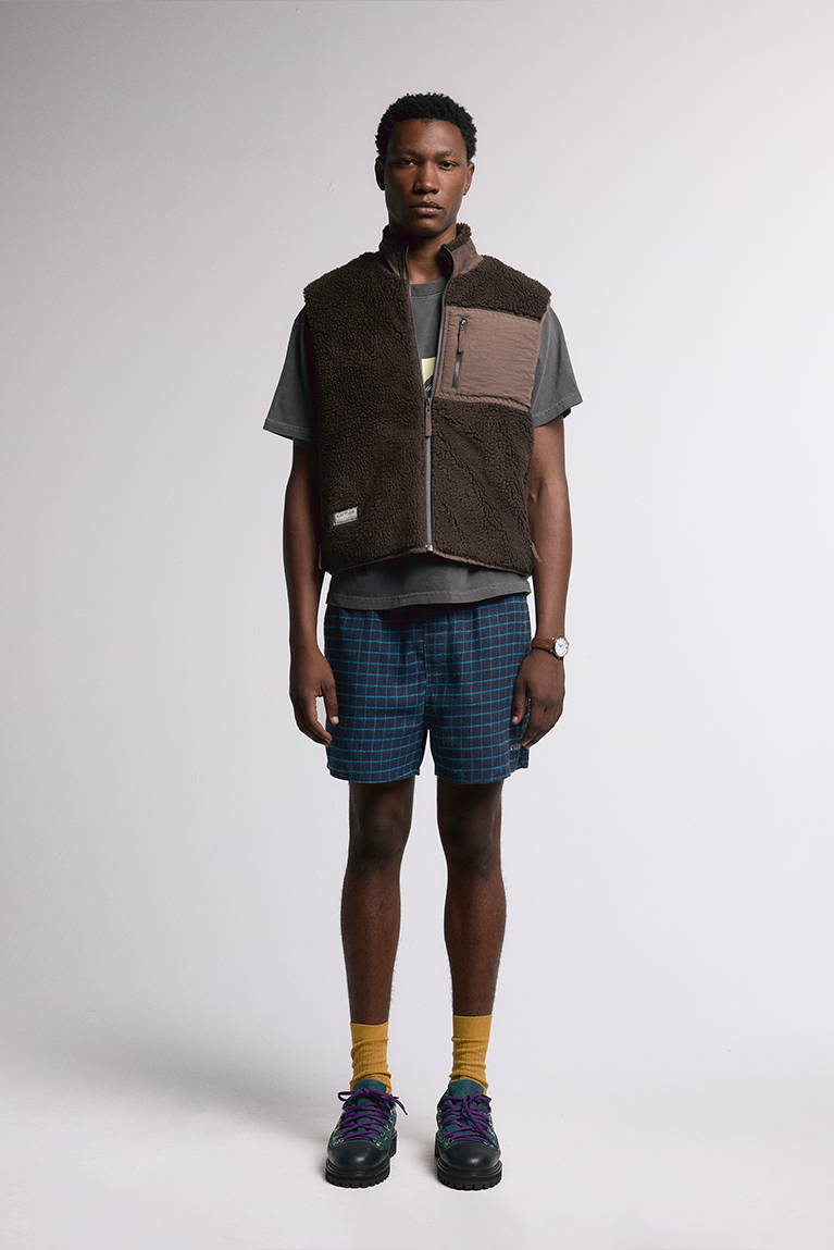 Navy Plaid Shorts - hover