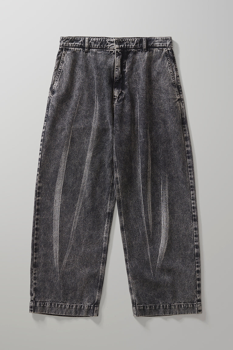 Washed Black Twill Pants