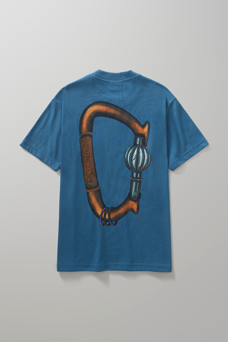 Carabiner Heavy T-shirt - Petroleum Blue