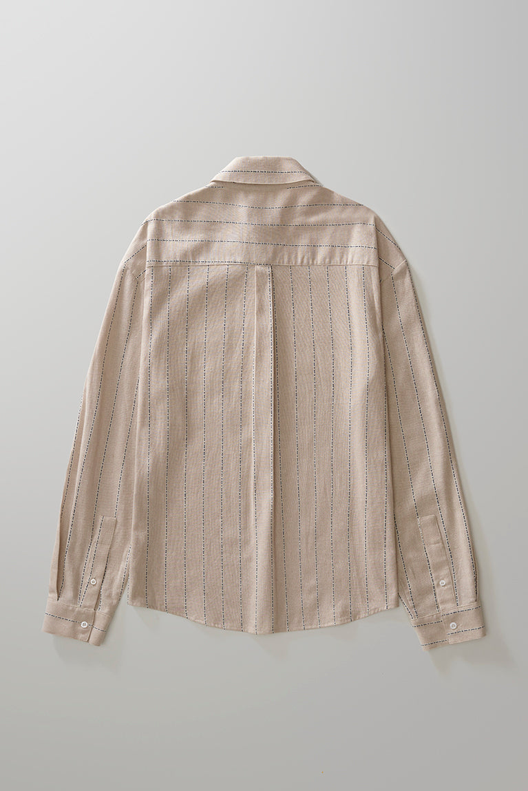 Standard Striped Shirt - Beige