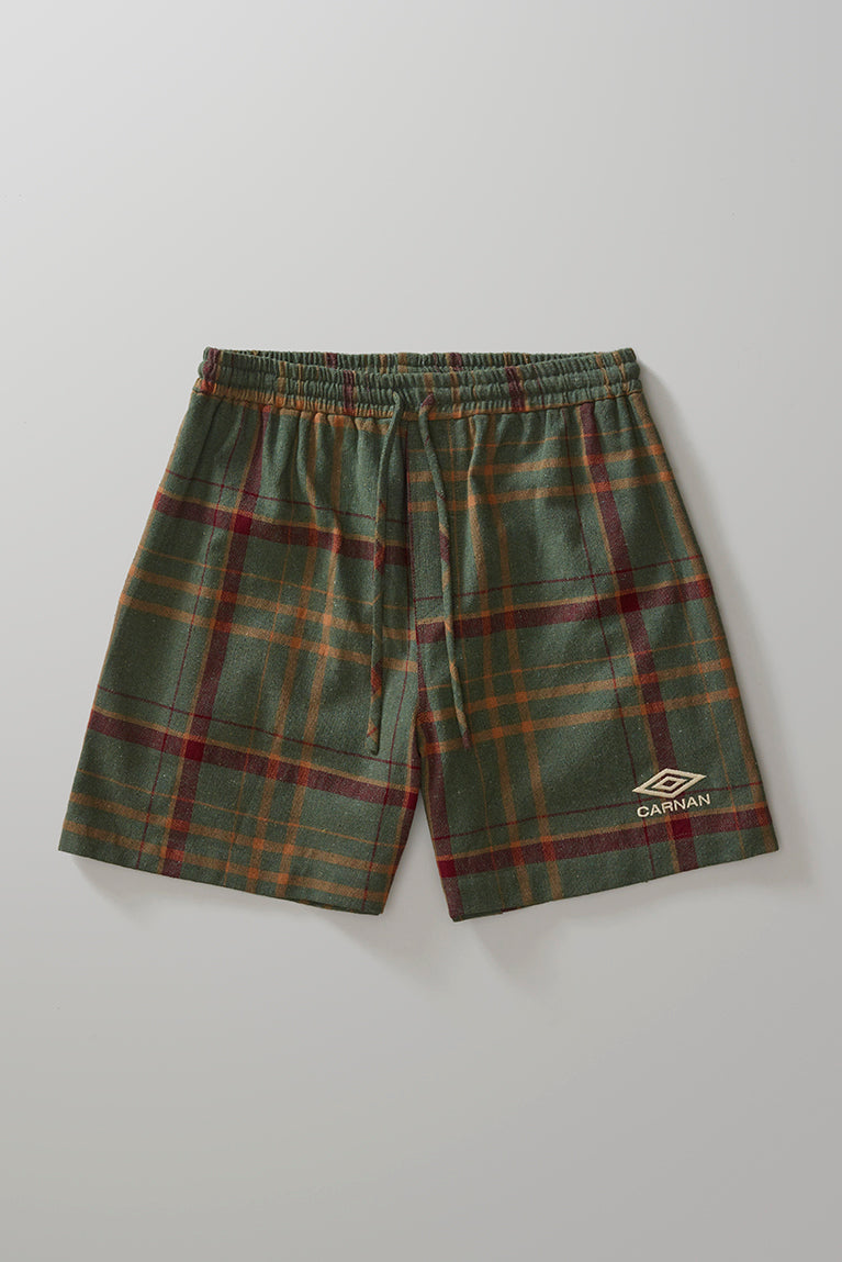 Carnan x Umbro Green Plaid Shorts
