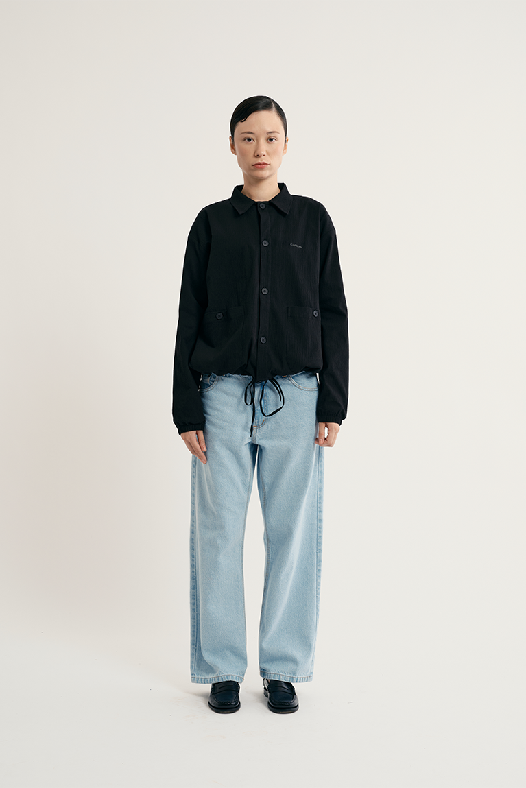 Seersucker Kaze Jacket - Black – Carnan