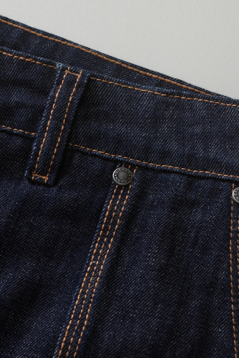 Double Knee Raw Denim Pants