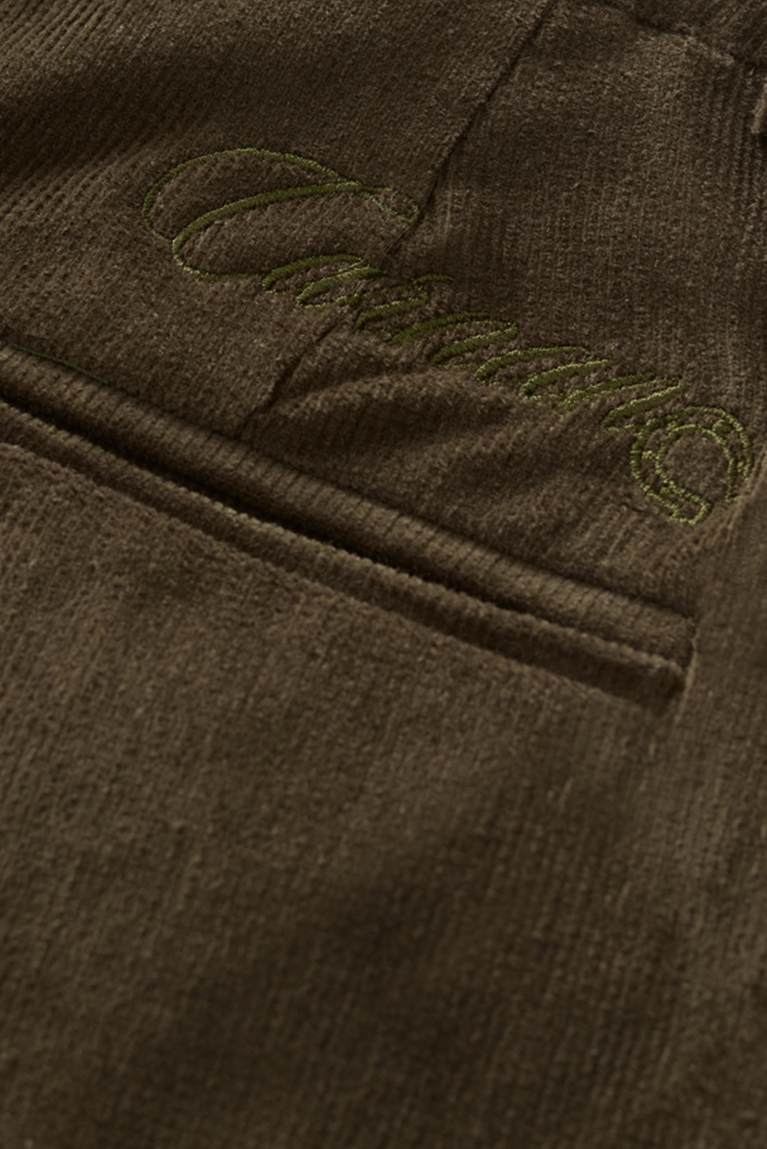 Green Corduroy Shorts