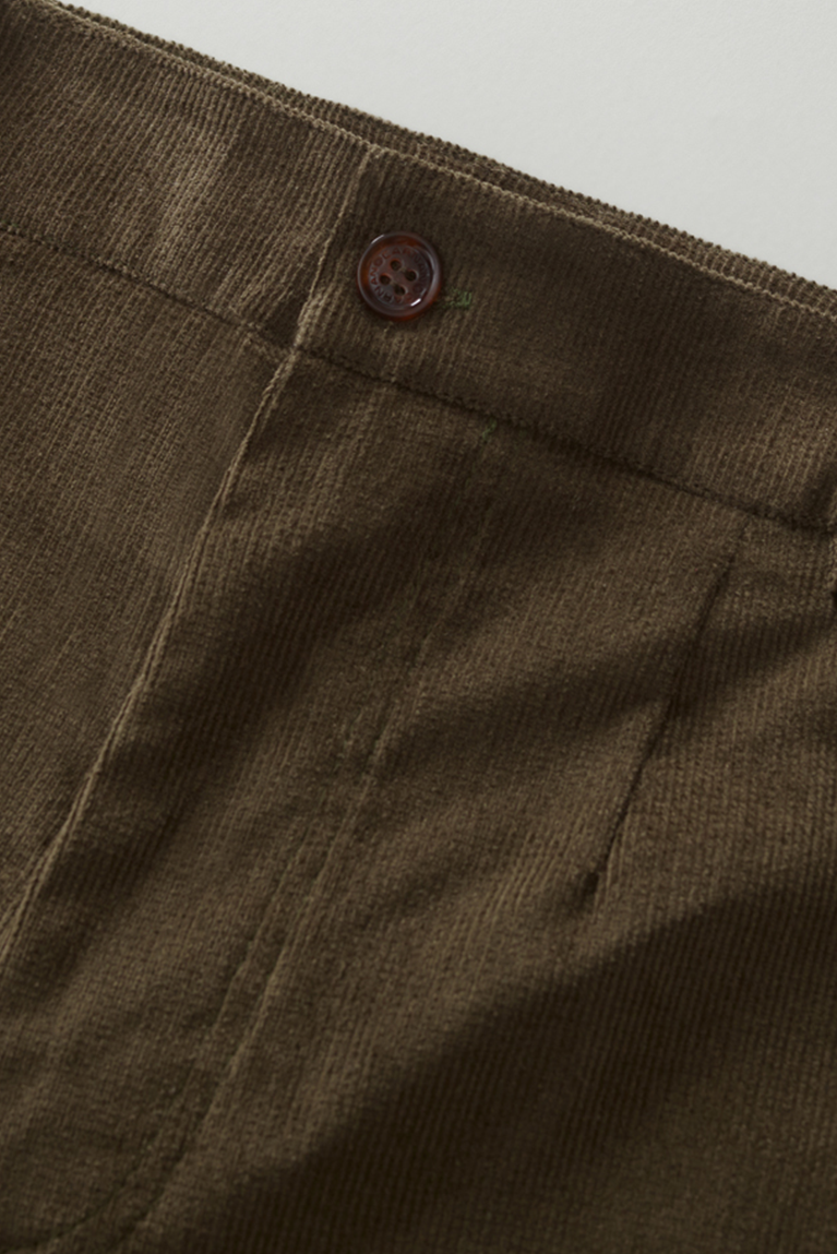 Green Corduroy Shorts