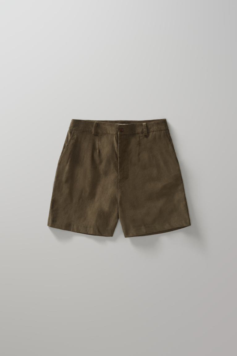 Green Corduroy Shorts