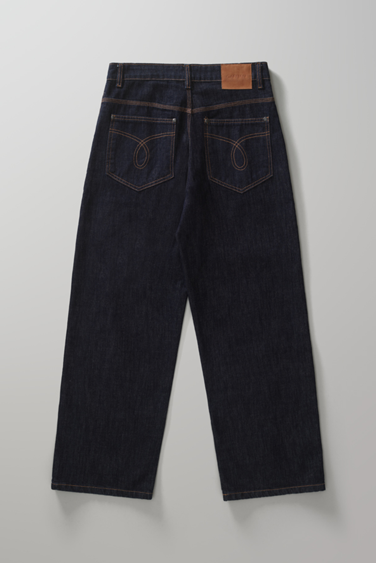Double Knee Raw Denim Pants