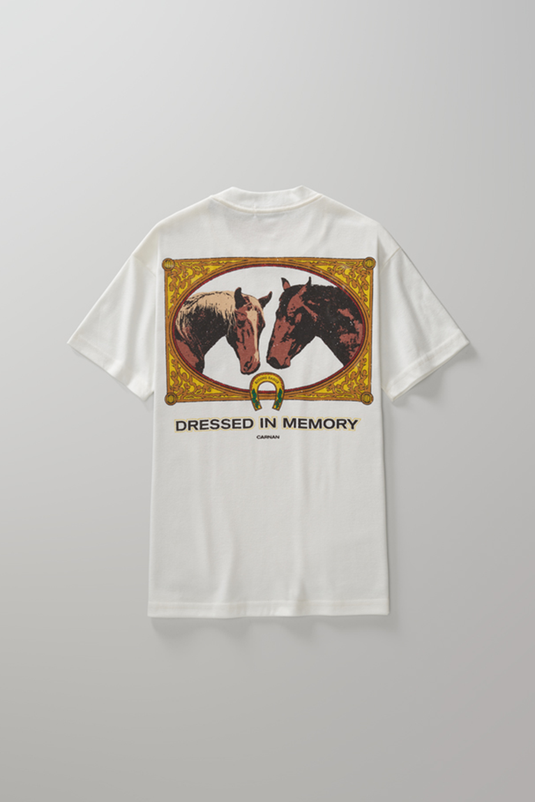Horses Painting Heavy T-shirt - Off