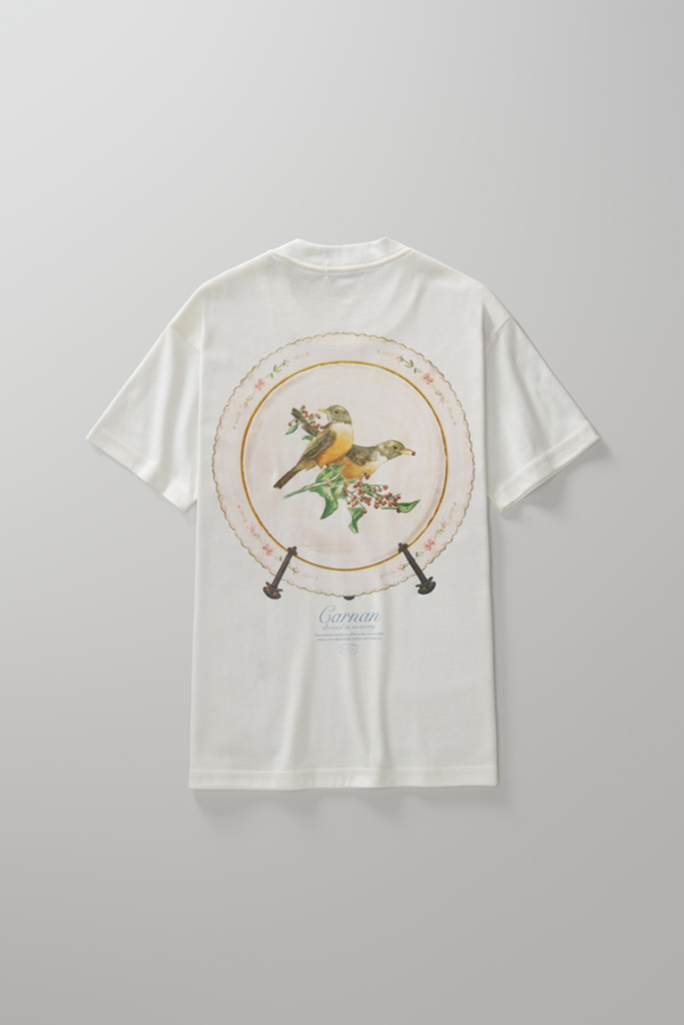 Porcelain Plate Heavy T-shirt - Off