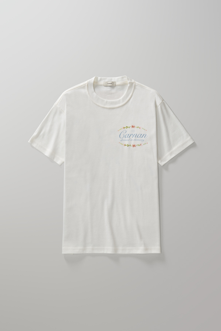 Porcelain Plate Heavy T-shirt - Off