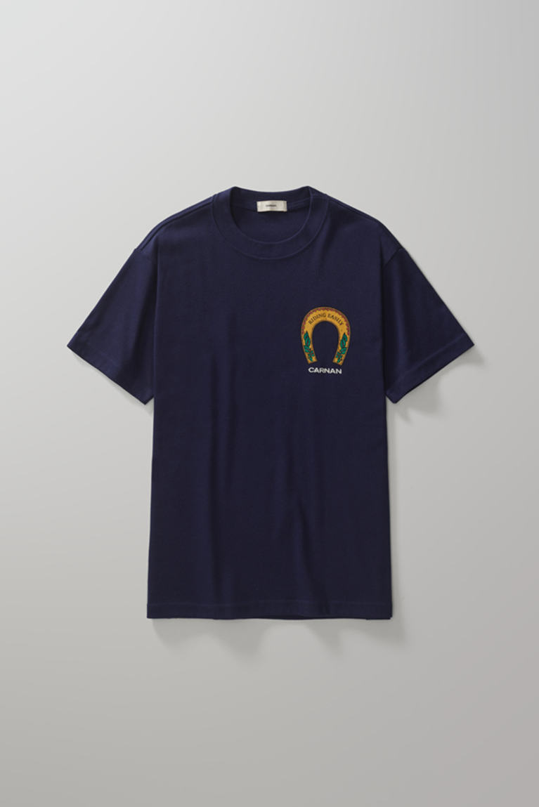 Horses Painting Heavy T-shirt - Navy