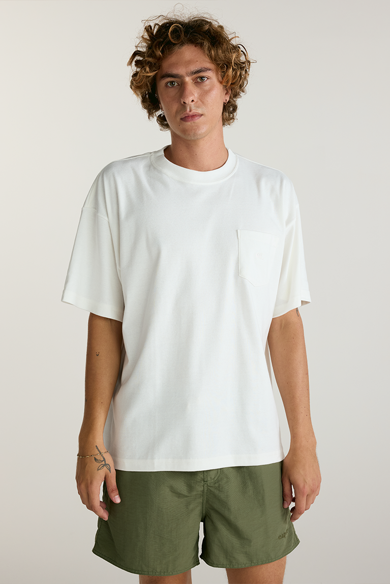 Heavy T-shirt Embroided Boxy - Off