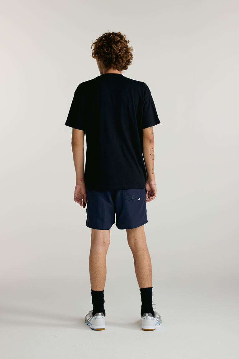 Heavy T-Shirt Embroided Logo - Black