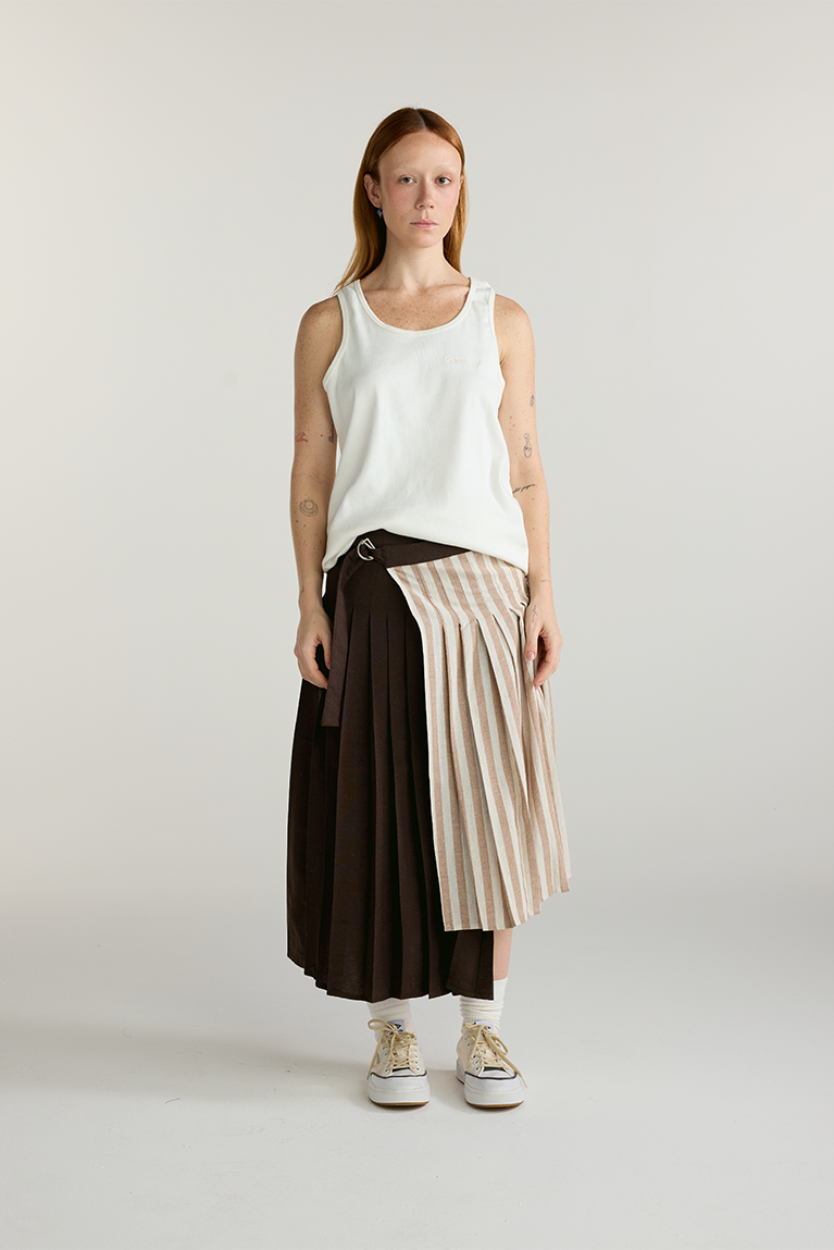 Brown Plaid Skirt