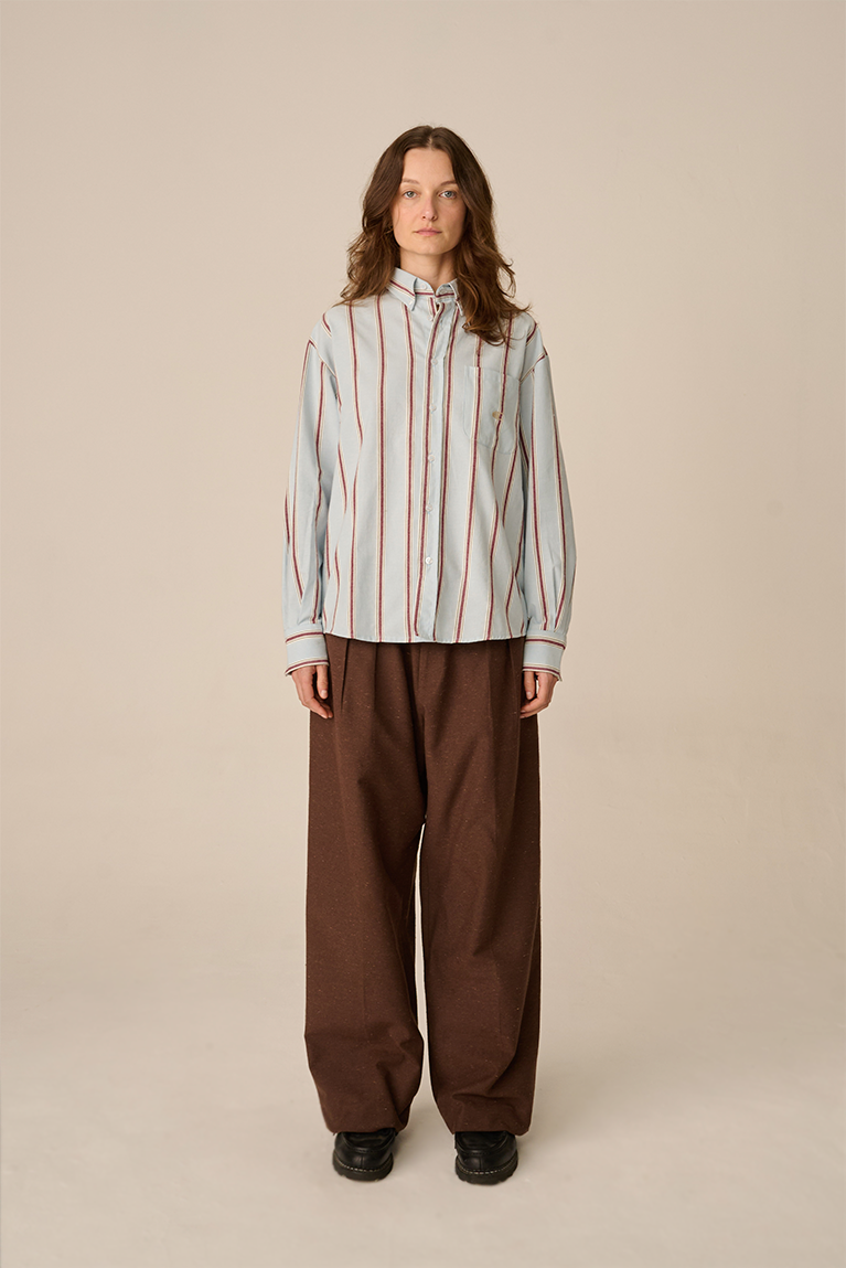 Burgundy Striped Shirt