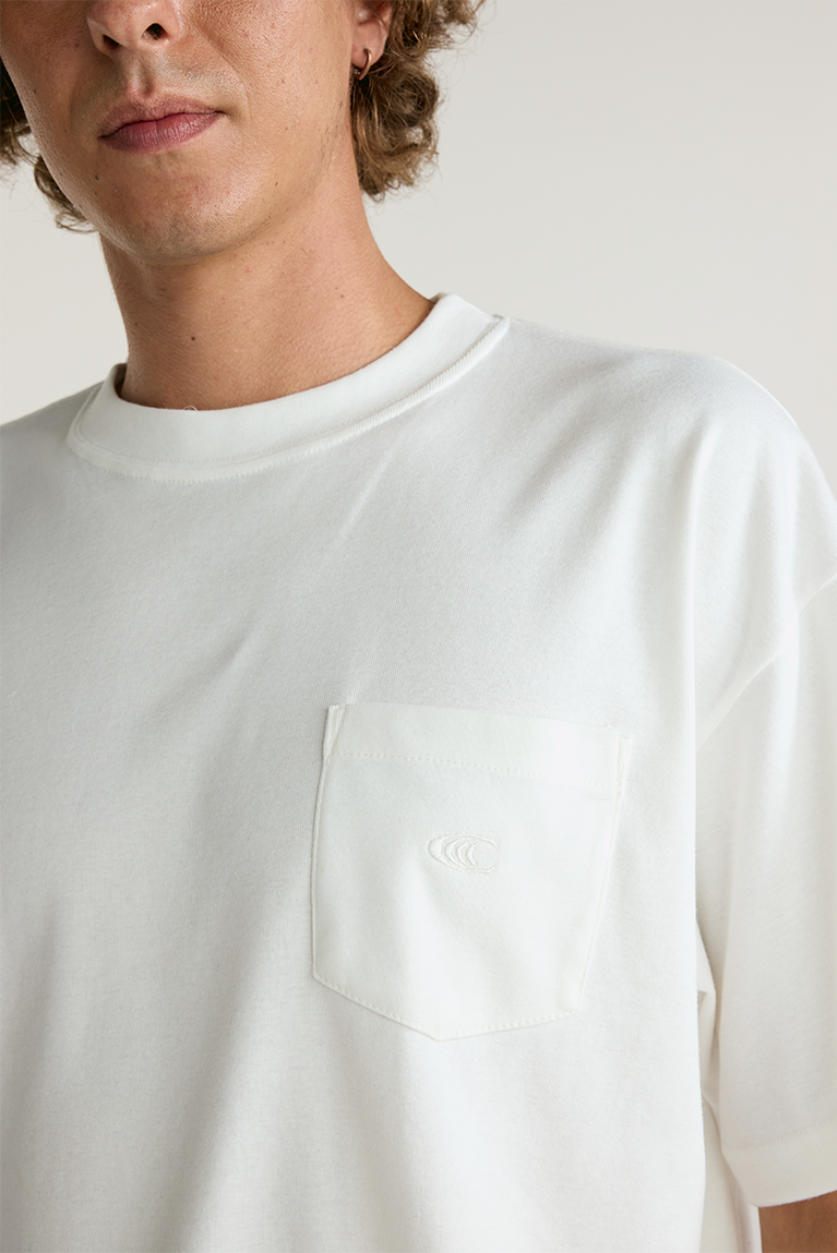 Heavy T-shirt Embroided Boxy - Off