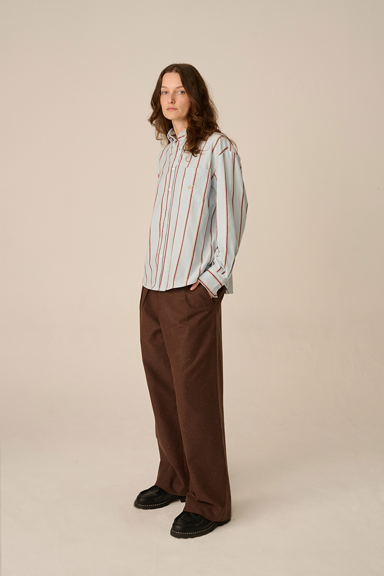 Burgundy Striped Shirt