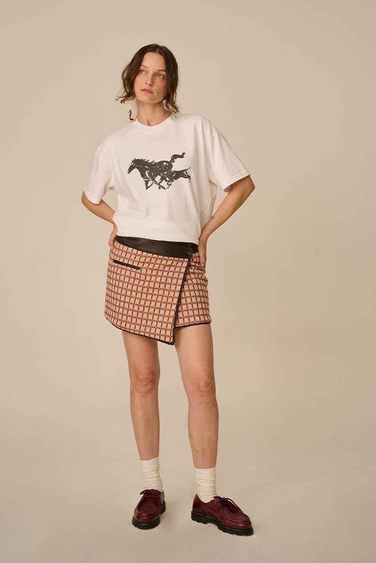 Jacquard Pattern Skirt - hover