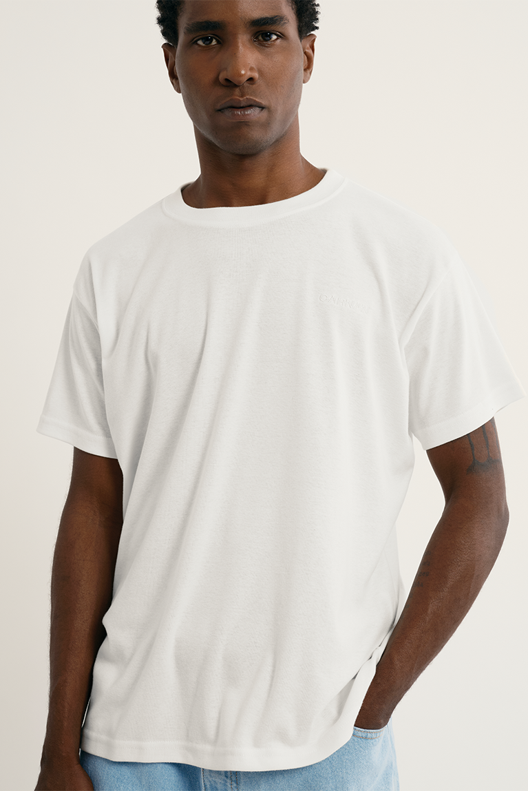 Heavy T-Shirt Embroided Logo - Off