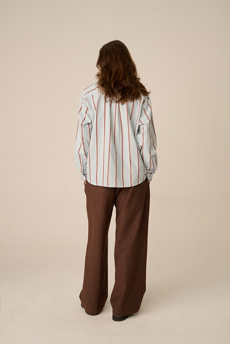 Burgundy Striped Shirt