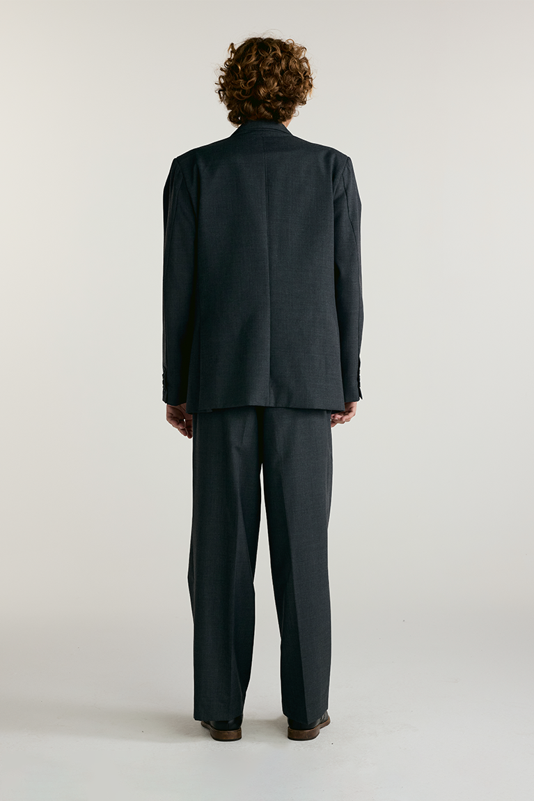 Standard Double Breasted Blazer - Black