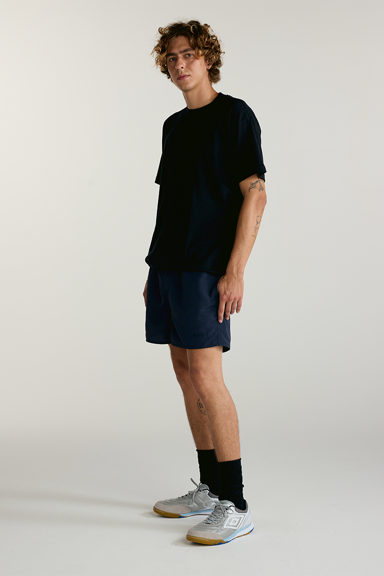 Heavy T-Shirt Embroided Logo - Black