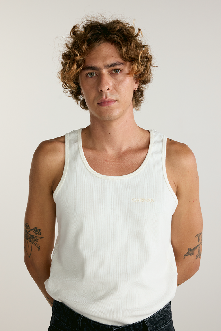 Standard Ribbed Tank Top - Off - hover