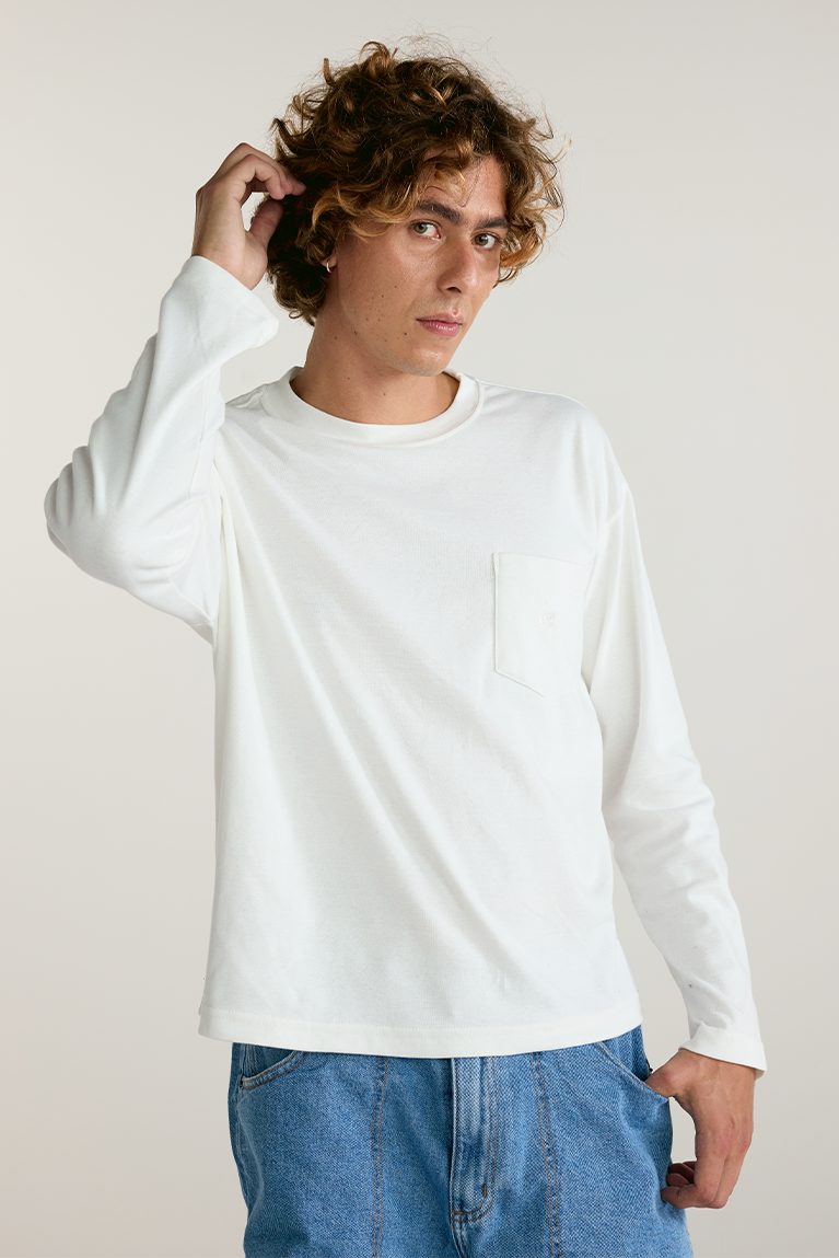 Boxy Long Sleeve T-shirt - Off