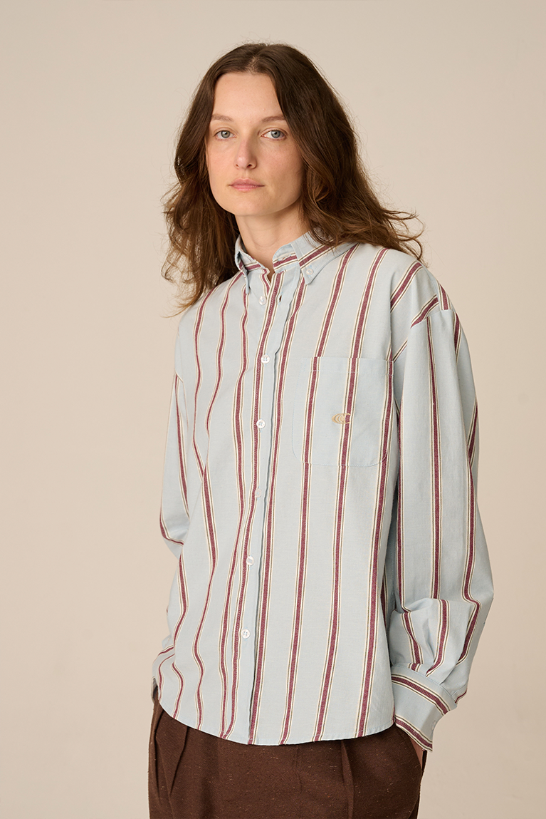 Burgundy Striped Shirt