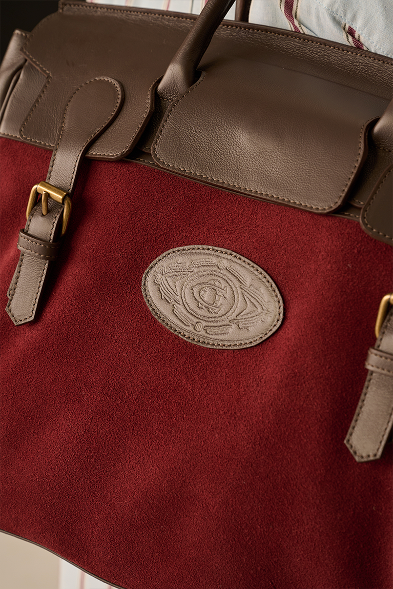 Suede Buckle Bag