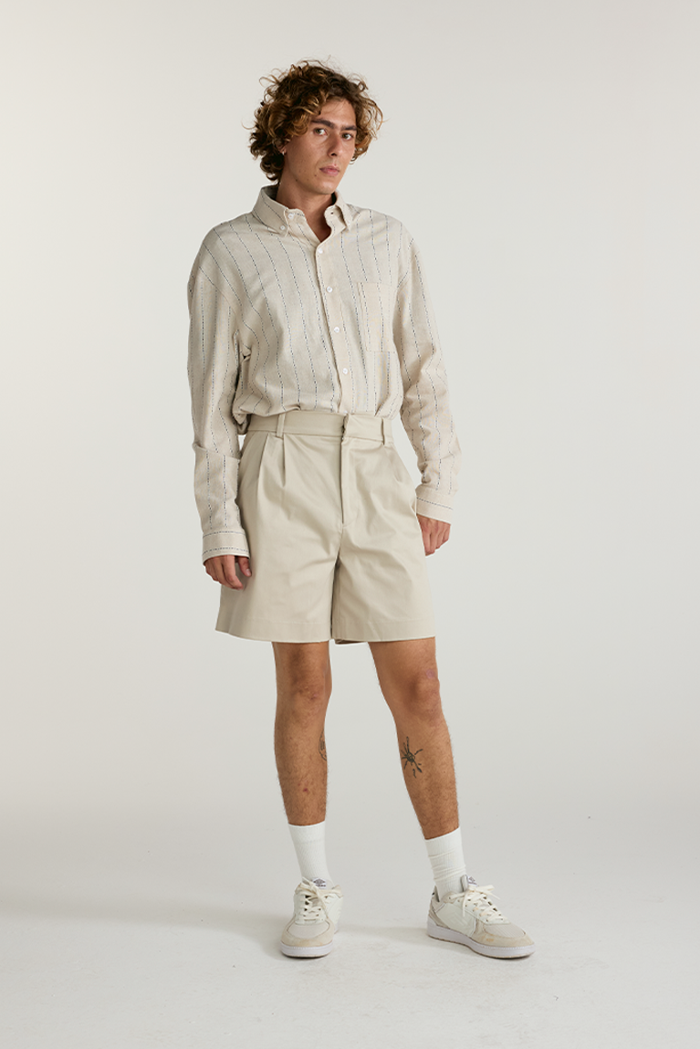 Standard Tailored Shorts - Beige
