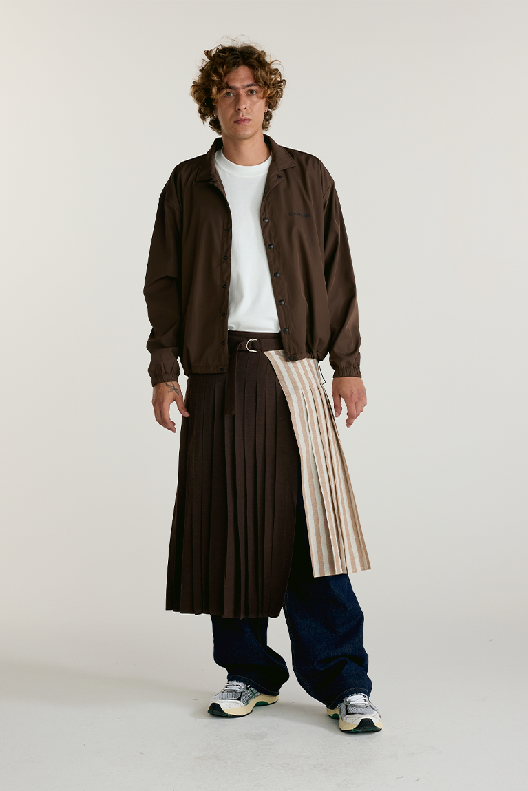 Brown Plaid Skirt