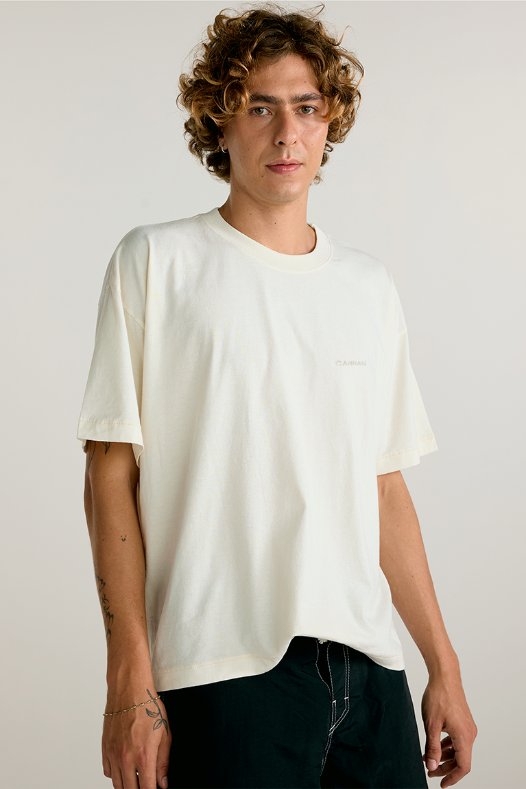 Heavy T-Shirt Embroided Logo - Off
