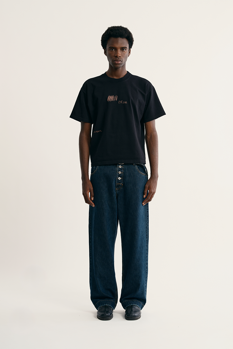 Barcode Boxy T-shirt - Black