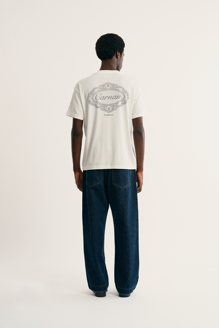 Lace Stamp Heavy T-shirt - Off